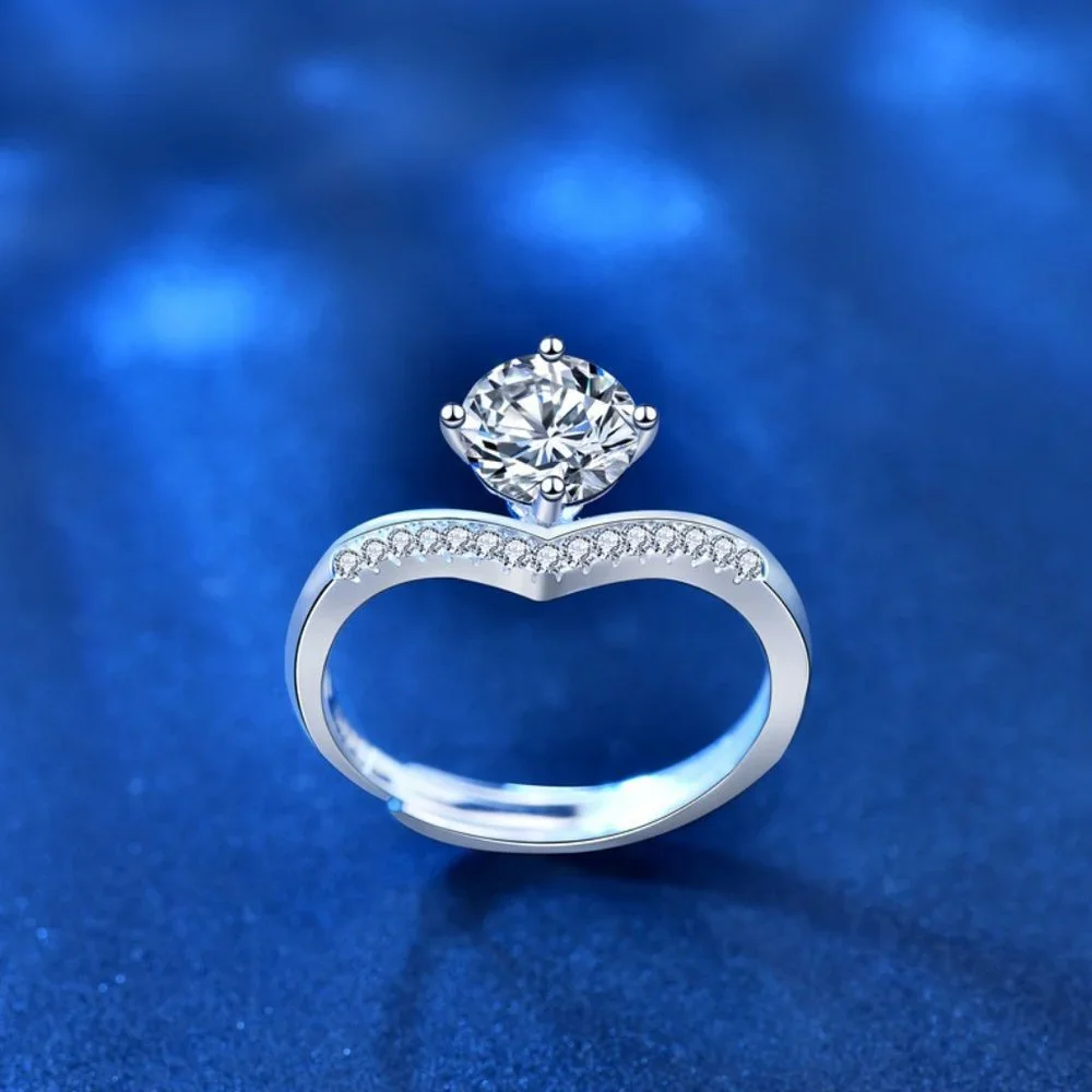 Certified 1ct. t.w. Moissanite Diamond Solitaire Wedding Engagement Ring NEW - Picture 8 of 13